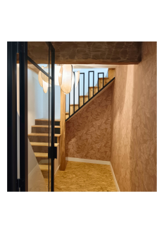 cage d'escalier après travaux - style ancien et contemporain