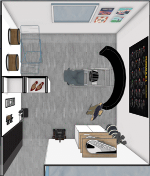visuel 3 d - aménagement salle de sport - normandie